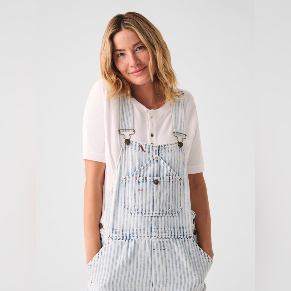 Faherty Brand Topsail Classic Striped Overalls
